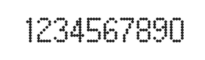 5×9数字点阵字体 ddN59AA1956