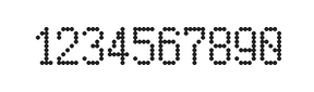 5×9数字点阵字体 ddN59AA1960