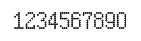 5×9数字点阵字体 ddN59AA1962