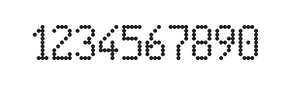 5×9数字点阵字体 ddN59AA1965