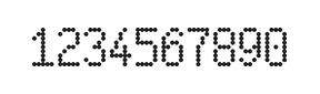 5×9数字点阵字体 ddN59AA1966