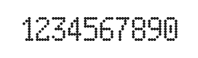 5×9数字点阵字体 ddN59AA1967