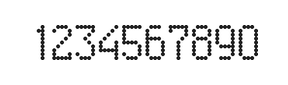 5×9数字点阵字体 ddN59AA1969