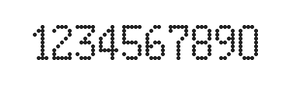 5×9数字点阵字体 ddN59AA1972