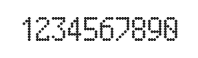 5×9数字点阵字体 ddN59AA1974