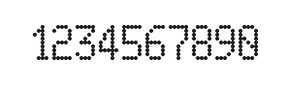 5×9数字点阵字体 ddN59AA1978