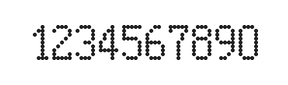 5×9数字点阵字体 ddN59AA1986