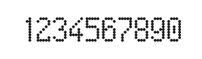 5×9数字点阵字体 ddN59AA1993