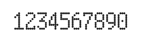 5×9数字点阵字体 ddN59AA1996