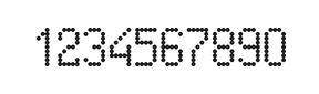 5×9数字点阵字体 ddN59AA1998