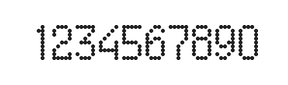 5×9数字点阵字体 ddN59AA1999