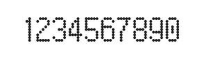 5×9数字点阵字体 ddN59AA2000