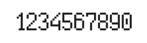 5×9数字点阵字体 ddN59AB0005