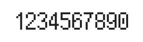 5×9数字点阵字体 ddN59AB0006