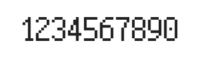 5×9数字点阵字体 ddN59AB0009
