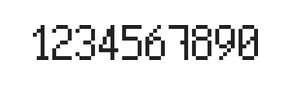 5×9数字点阵字体 ddN59AB0011