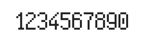 5×9数字点阵字体 ddN59AB0012