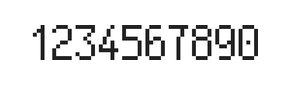 5×9数字点阵字体 ddN59AB0013
