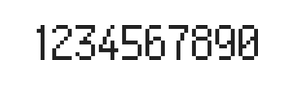 5×9数字点阵字体 ddN59AB0015