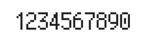 5×9数字点阵字体 ddN59AB0019