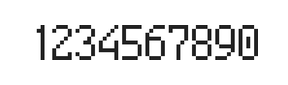 5×9数字点阵字体 ddN59AB0020