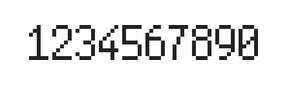 5×9数字点阵字体 ddN59AB0024