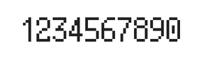 5×9数字点阵字体 ddN59AB0029