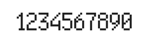 5×9数字点阵字体 ddN59AB0030