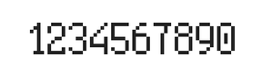 5×9数字点阵字体 ddN59AB0031