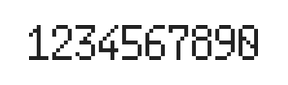 5×9数字点阵字体 ddN59AB0033