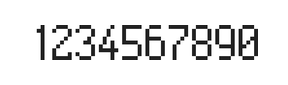 5×9数字点阵字体 ddN59AB0036