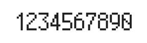 5×9数字点阵字体 ddN59AB0040