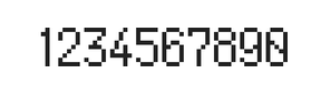 5×9数字点阵字体 ddN59AB0041