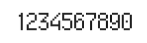 5×9数字点阵字体 ddN59AB0043
