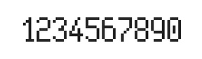 5×9数字点阵字体 ddN59AB0047