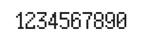 5×9数字点阵字体 ddN59AB0050