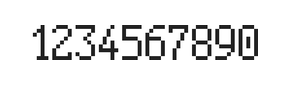 5×9数字点阵字体 ddN59AB0051