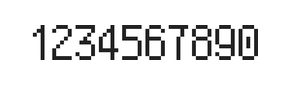 5×9数字点阵字体 ddN59AB0053