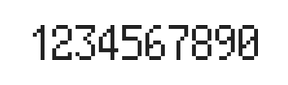 5×9数字点阵字体 ddN59AB0061
