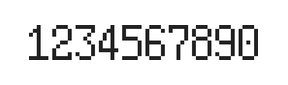 5×9数字点阵字体 ddN59AB0062