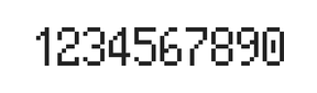 5×9数字点阵字体 ddN59AB0067
