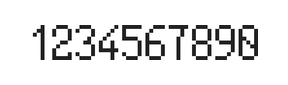 5×9数字点阵字体 ddN59AB0070