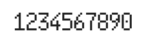 5×9数字点阵字体 ddN59AB0071