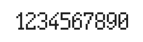 5×9数字点阵字体 ddN59AB0072