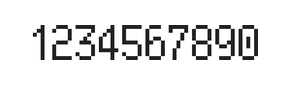 5×9数字点阵字体 ddN59AB0073