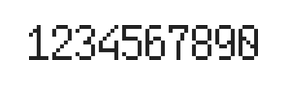 5×9数字点阵字体 ddN59AB0076