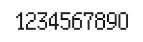 5×9数字点阵字体 ddN59AB0077