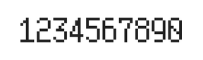 5×9数字点阵字体 ddN59AB0080