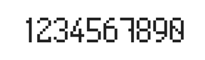 5×9数字点阵字体 ddN59AB0084