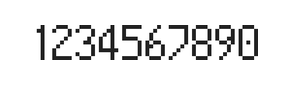 5×9数字点阵字体 ddN59AB0089
